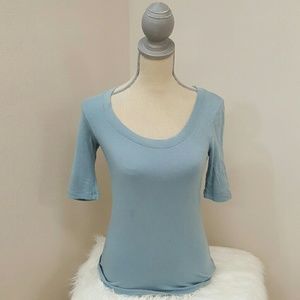 Sky blue knit top